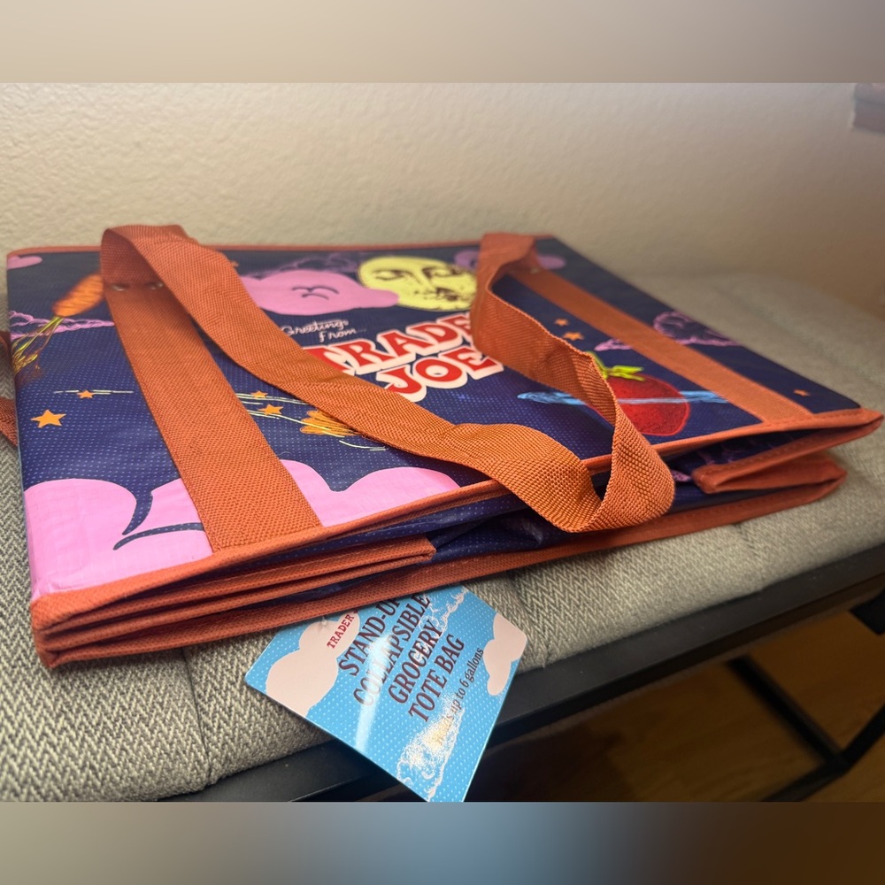 Trader Joe's Stand-Up Collapsible Grocery Tote Bag - Picture 13 of 15